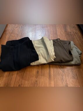 Lot of four Men's Dress Pants - Black, Khaki, Brown, Olive